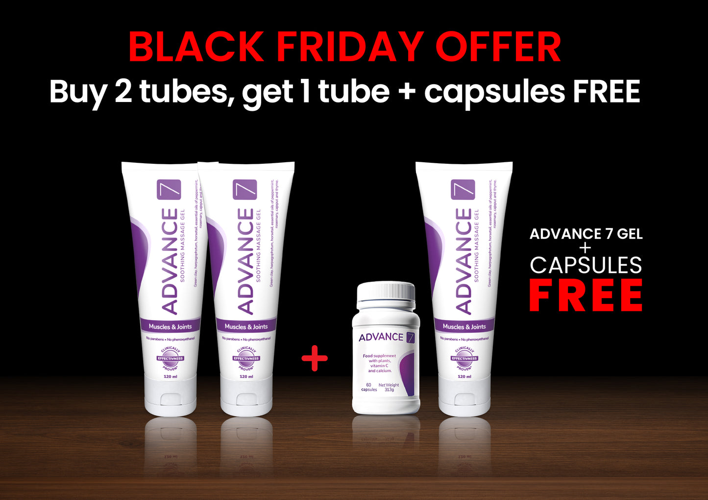 Buy 2 tubes, get 1 tube + capsules FREE
