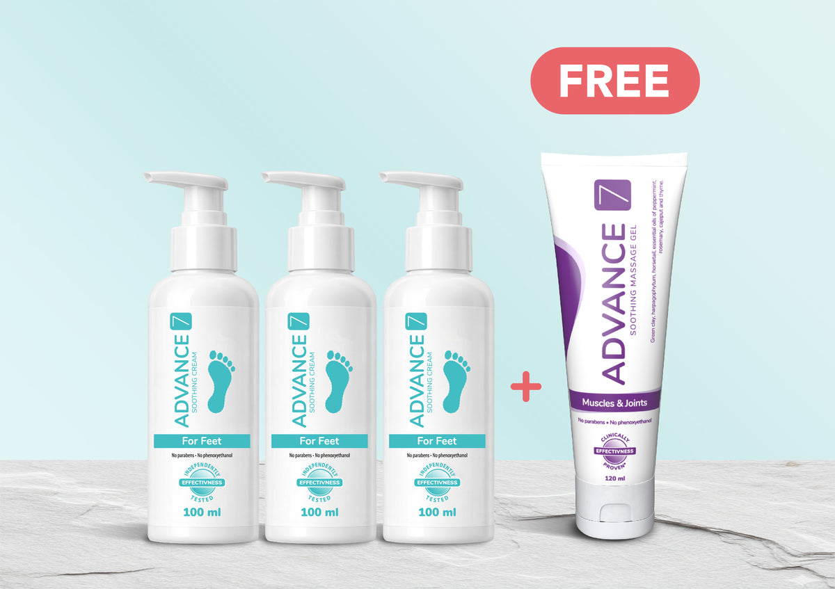 Extended Relief Foot Course: 3 Pumps plus 120ml Advance7 Gel Free