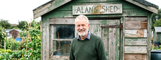 Alan Briggs, 74, from Nottingham, on his allotment — Advance7 customer review