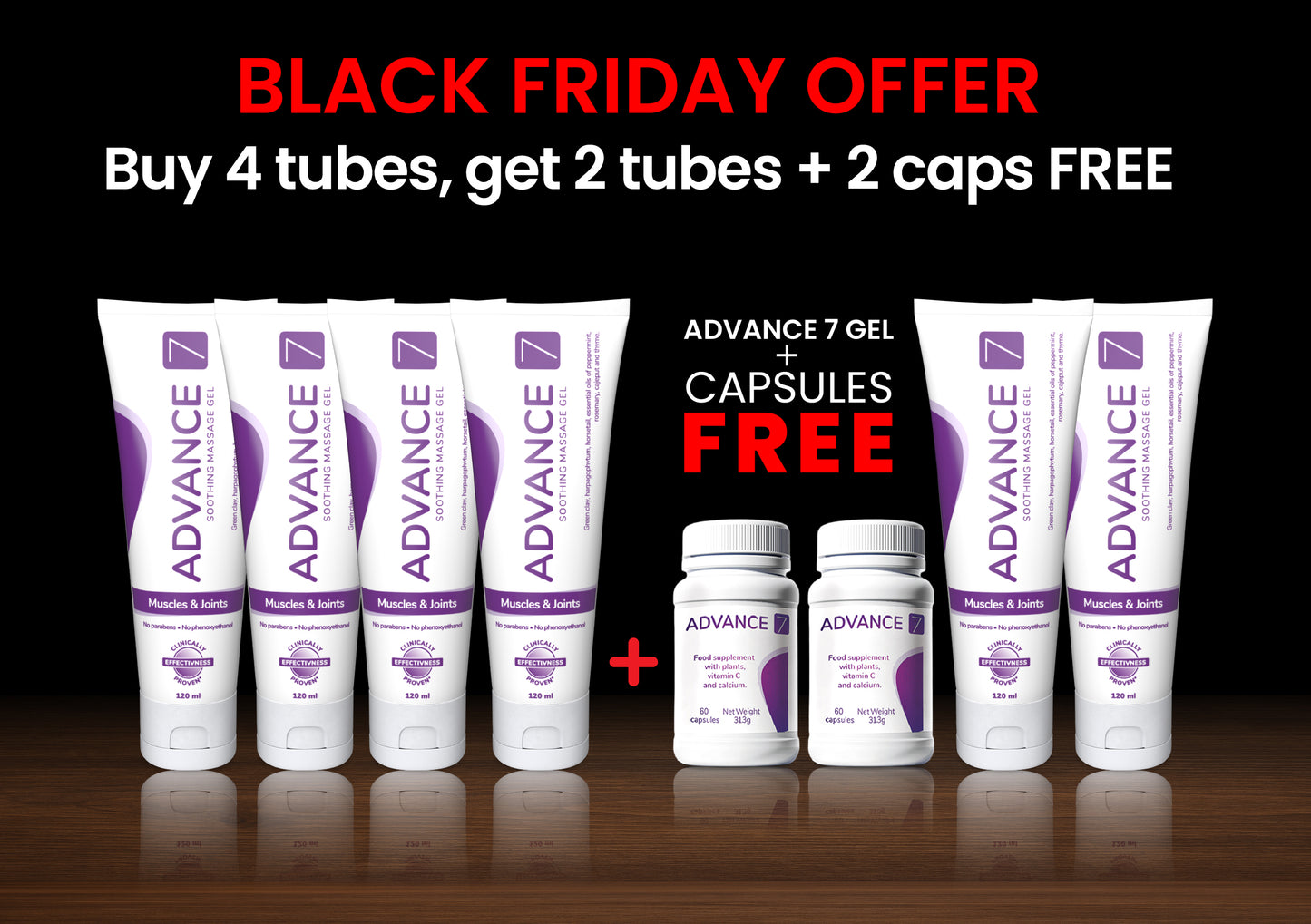Buy 4 tubes, get 2 tubes & 2 Capsules FREE
