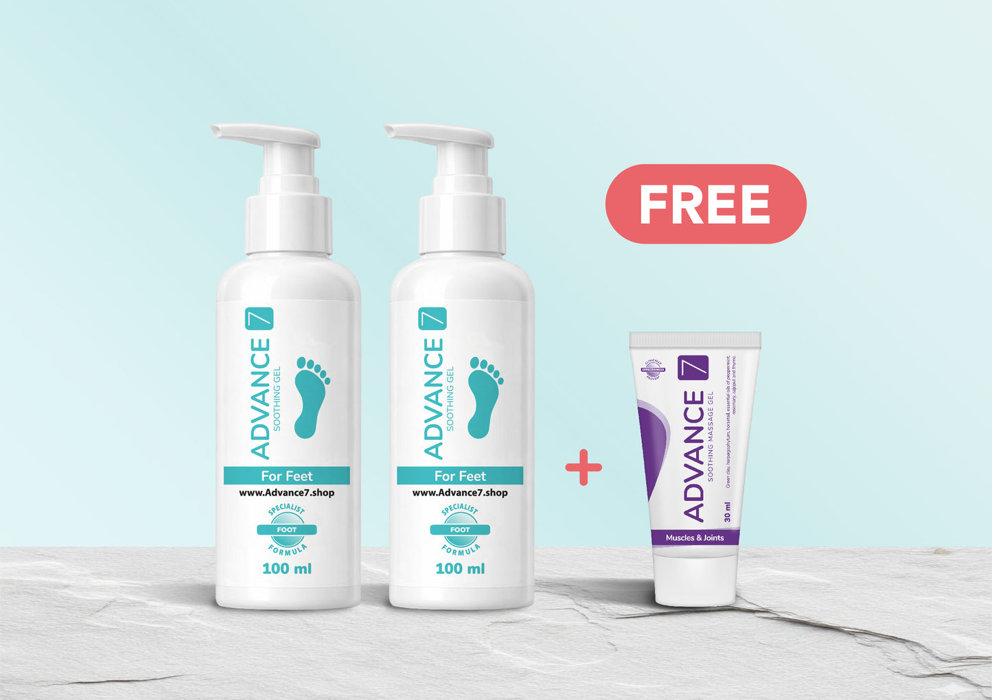 Targeted Relief Course for Feet – 2 Pumps plus 30ml Travel Size Free